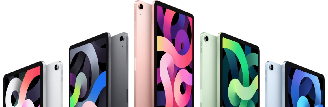 Selection of iPad devices in various colours